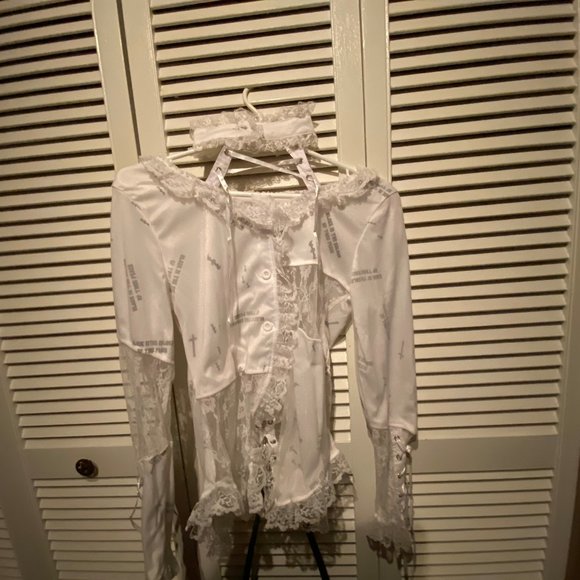 Whte lace and corset style top - Picture 1 of 3